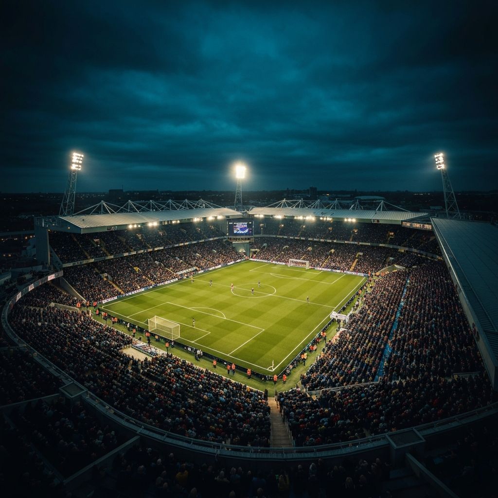 Floodlit UK football stadium — Trusted UK Betting Sites List